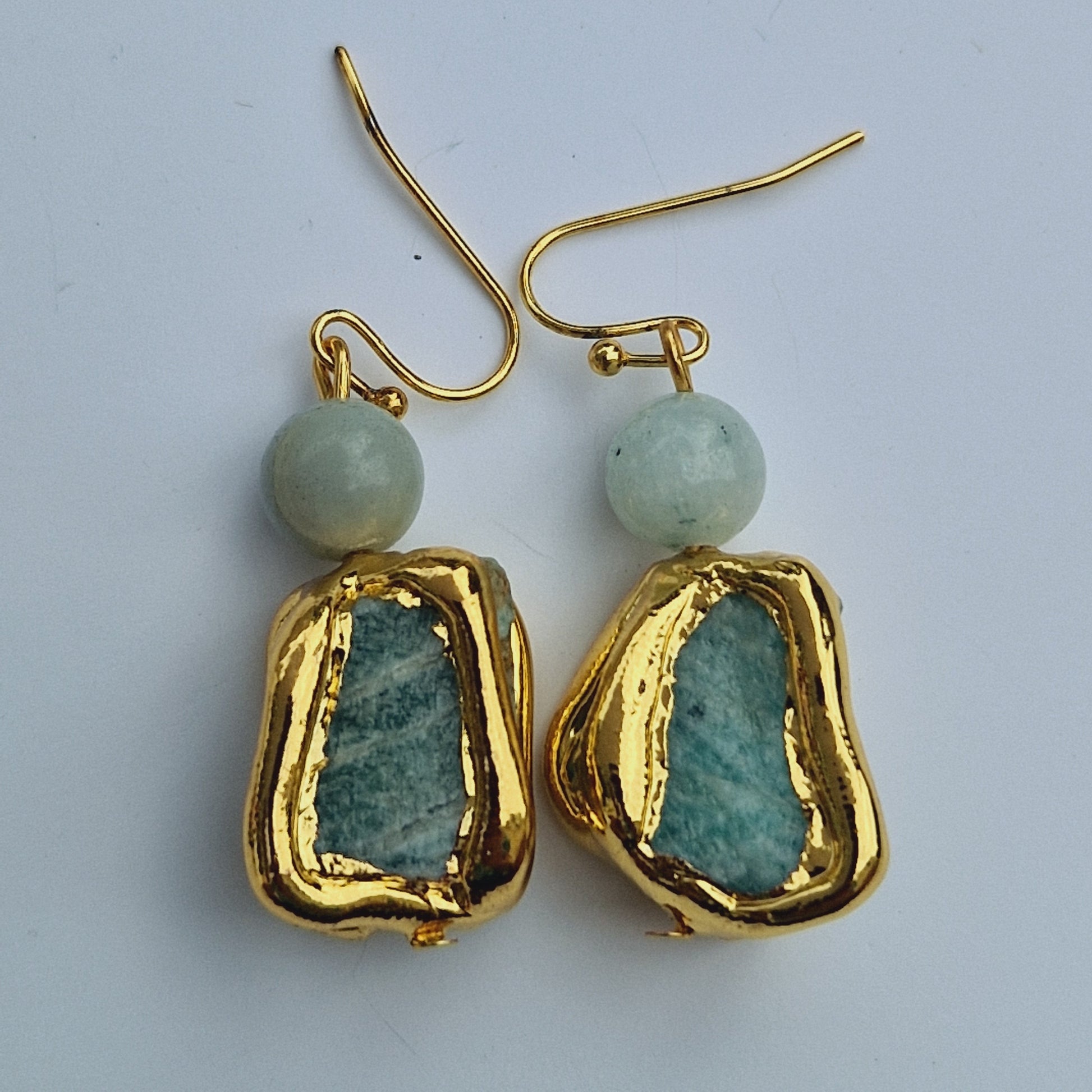 E76519 Boucles d'oreilles Amazonite - Karine SultanKarine Sultan