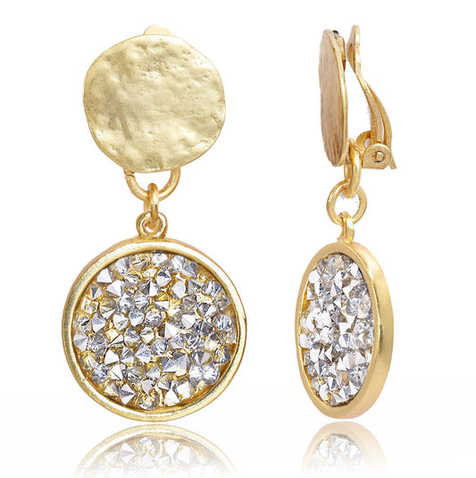 E70675 clip on - Clear Cz Boucles D'oreilles - Karine Sultan