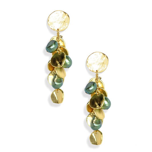 E75510 Boucles d'oreilles clips vert - Karine SultanKarine Sultan