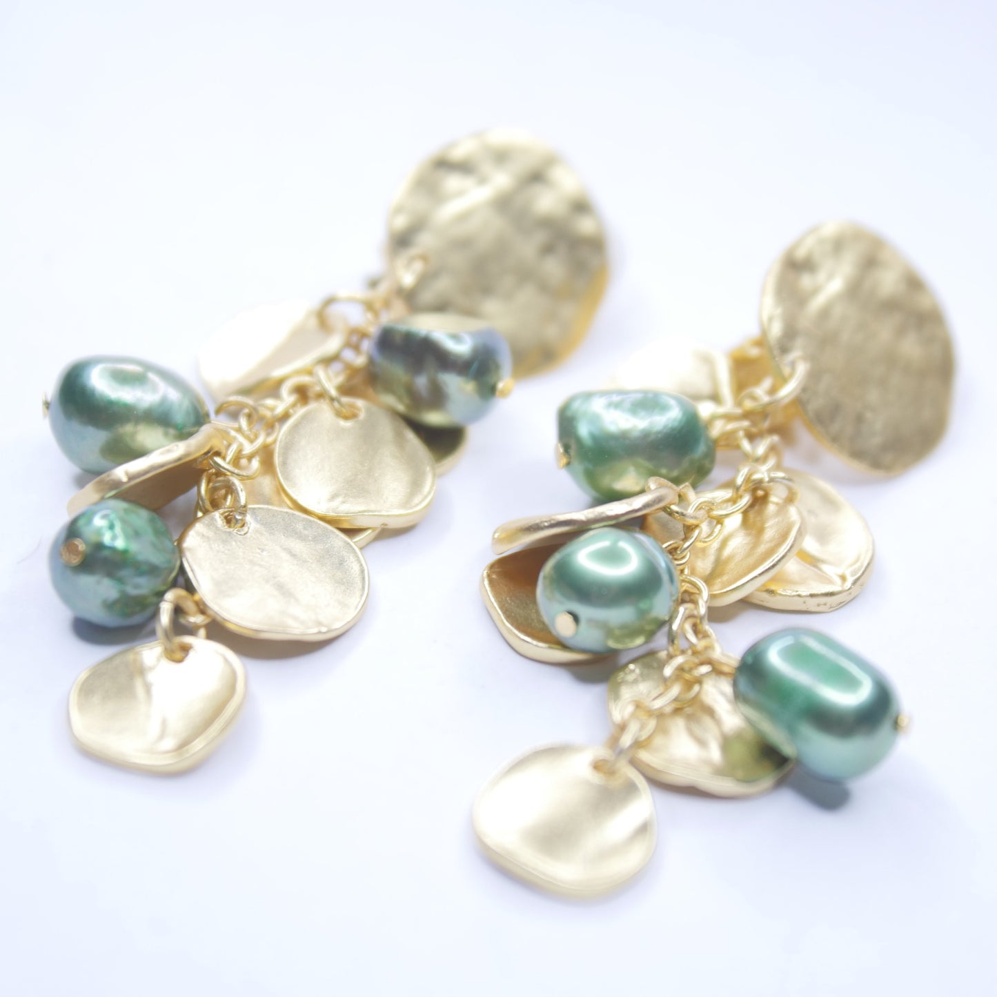 E75510 Boucles d'oreilles clips vert - Karine SultanKarine Sultan